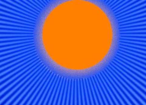 Abstract light rays of sun on blue sky background Stock Illustration