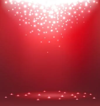 Abstract  light on red background for christmas Stock Illustration