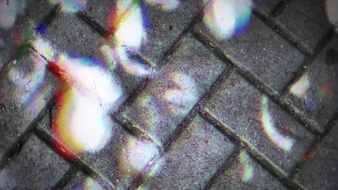 Abstract Light Reflections on Wet Pavement in Sao Paulo Brazil Vidéo 334721904