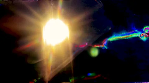 Abstract light refraction overlay film effect, vibrant rainbow spectrum eff.. Stock Footage 346559610