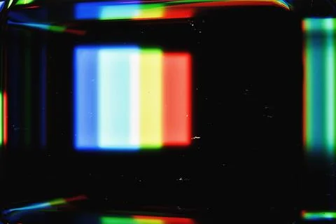 Abstract Light Refraction Texture through a Glass Prism. 3D rendering Stock Illustration