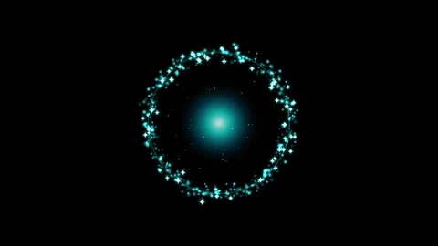 Abstract Light Ring Particle Portal Overlay Seamless Loop Video Stock Footage 346053645