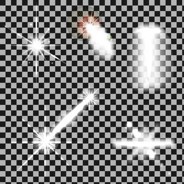 Abstract light set Stock Illustration