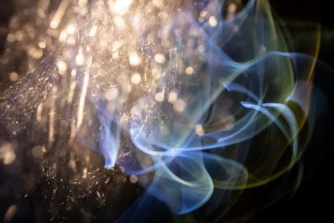 Abstract light shapes on dark background. Light effects generate a light pa.. Stock Photos