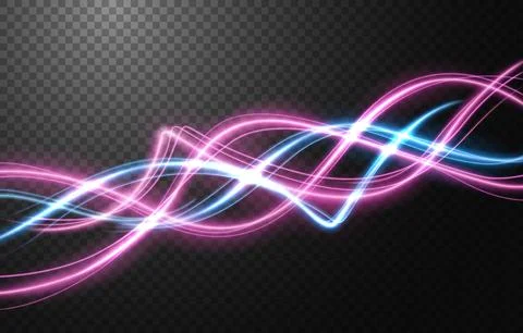 Abstract Light Speed Motion Effect, Multicolor Light Trail, Vector Illustrati Illustrazione stock