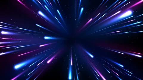 Abstract Light Speed Motion Effect, Widescreen Background, Vector Illustratio 스톡 일러스트