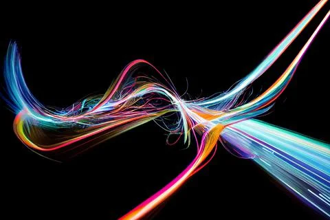 Abstract light speed motion trails flash effects and magical motion. Stock Illustration