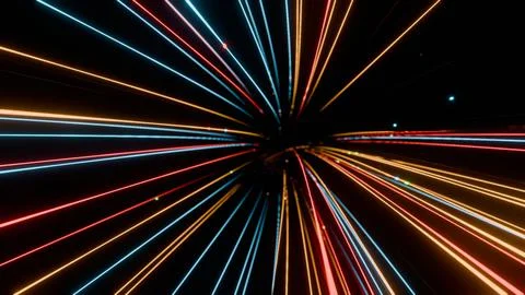 Abstract Light Speed Streaks in Space Stock Illustration
