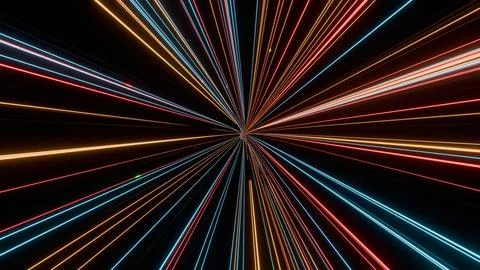 Abstract Light Speed Streaks in Space Stock Illustration