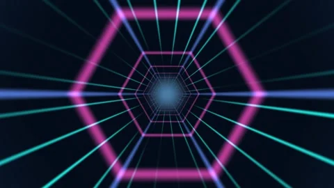 Abstract light speed tunnel background for live visuals Stock Footage 342467440