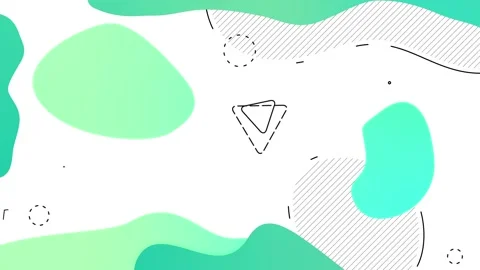 Abstract light stories background memphis with green organic shapes elements 스톡 동영상 115550719