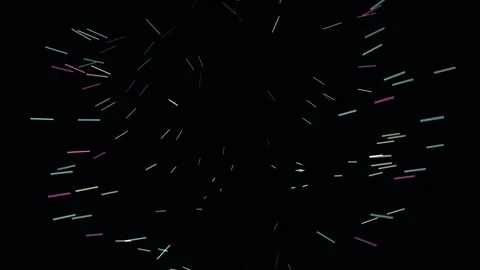 Abstract Light Streaks Bursting in Darkness with Subtle Color Shifts Stock Footage 342511477