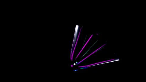 Abstract Light Streaks Dancing in Darkness with Subtle Color Shift and Moti.. Stock-Footage 346972907