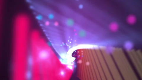 Abstract Light Streaks Generating Vibrant Colorful Particles Vidéo 303815035