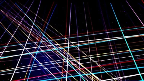 Abstract light streaks in motion during darkness with digital energy flow Stock-Footage 346274113