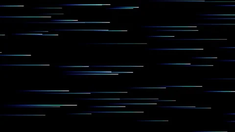Abstract light streaks move horizontally across dark background during cine.. Stock Footage 345602277
