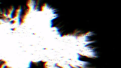 Abstract light streaks movement with glitch effect on black background. Stock Footage 342421057