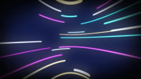 Abstract light streaks moving fast in darkness with a sense of speed and di.. Stock Footage 340940627