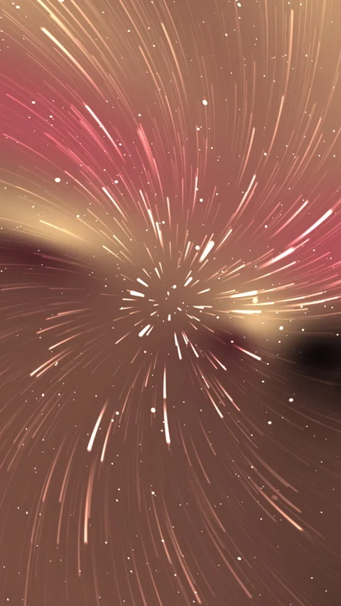 Abstract Light Streaks Radiating and Glowing in Warm Space Like Background 動画素材 335067847