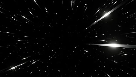 Abstract Light Streaks - Seamless Loop Warp Speed Animation Vídeo Stock 343824462