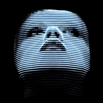 Abstract Light Stripes Portrait Иллюстрация