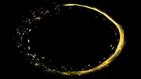 Abstract Light Trail Circle in Dark Background Stock Footage 289130300