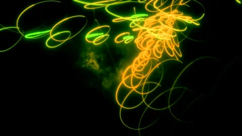 Abstract Light Trails in Dark Background Stock Footage 289136163