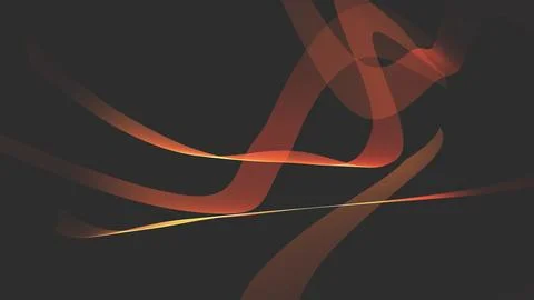 Abstract Light Trails in Dark Background with Curved Lines and Soft Glow Stock Illustration