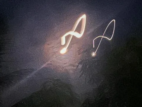 Abstract Light Trails On Dark Background Stock Photos