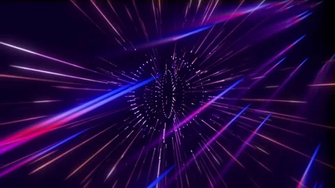 Abstract light trails explosion with vibrant blue and pink rays. Dynamic motion Stock Footage 339394504