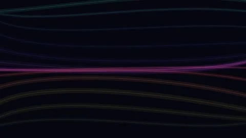 Abstract light trails featuring horizontal dashed lines on black background 库存影片 335117447