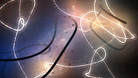 Abstract Light Trails Flowing, Glowing Particle Texture Stock Footage 334042366