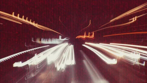 Abstract light trails forming dynamic patterns Stock Footage 307171867