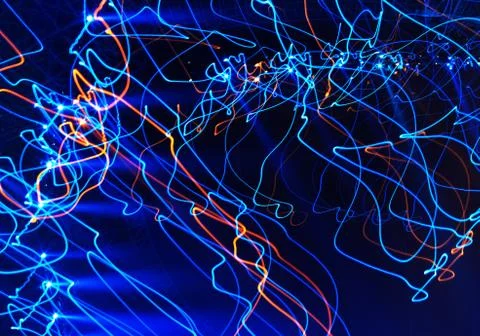 Abstract light trails Illustrazione stock