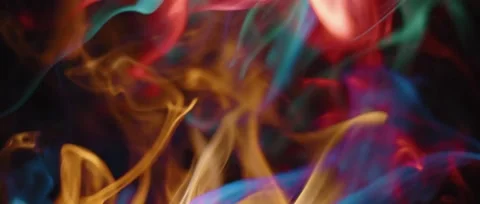 Abstract light trails in motion with vibrant neon colors. Dynamic glowing bokeh  스톡 동영상 340450168