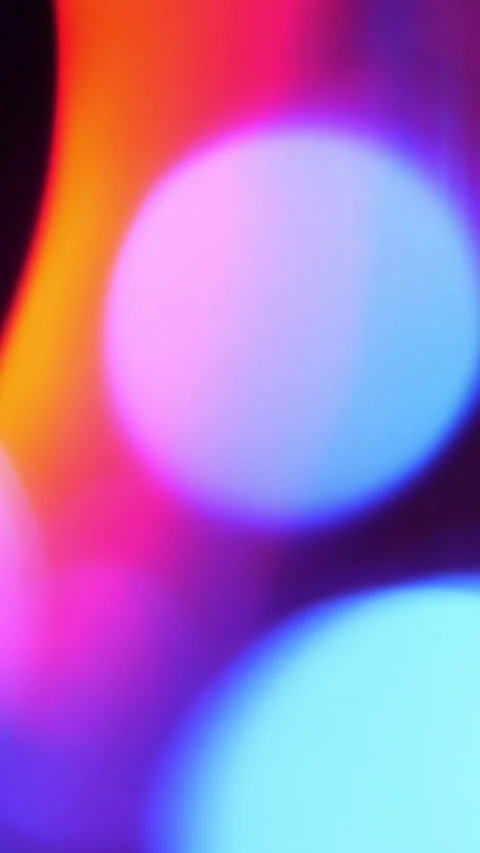 Abstract light transition with blurred circles and shifting colors Vídeo Stock 344977896