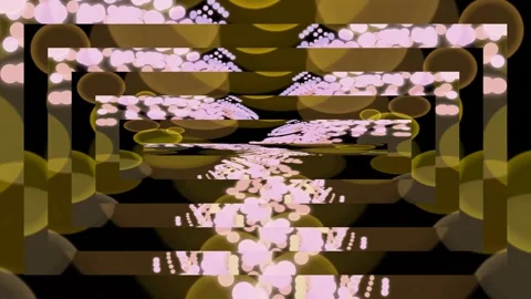 Abstract Light Tunnel with Bokeh and Geometric Frames Stock Footage 332197105