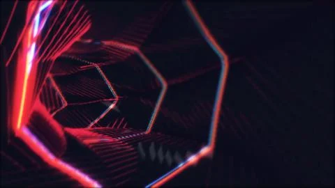 Abstract light tunnel. Stock Photos