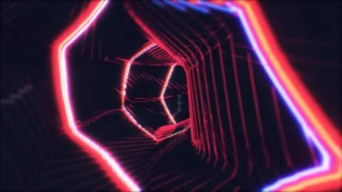 Abstract light tunnel. Stock Photos