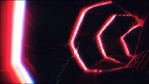 Abstract light tunnel. Stock Photos