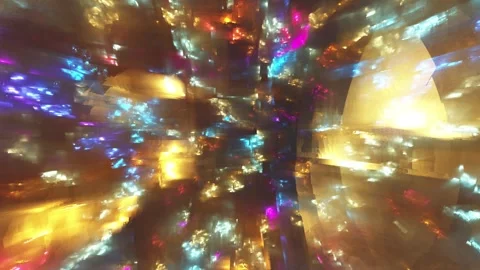 Abstract Light Vortex Background Loop with Bright Colorful Particles Stock Footage 331999674