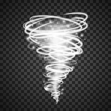 Abstract light vortex tornado magical illumination . Effect of whirlwind or h Stock Illustration