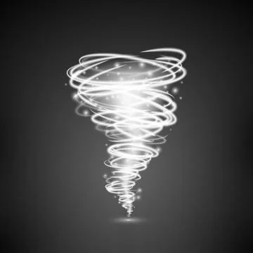 Abstract light vortex tornado magical illumination. Effect of whirlwind or hu Stock Illustration
