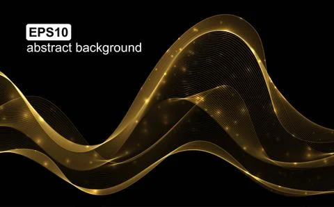 Abstract light wave futuristic background. Vector illustration. Stock Illustration