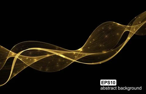 Abstract light wave futuristic background. Stock Illustration