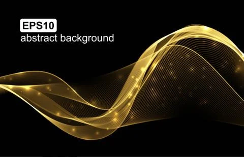 Abstract light wave futuristic background. Vector illustration. Illustrazione stock