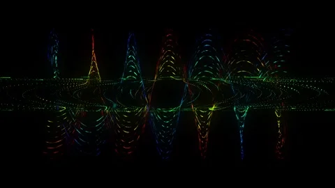 Abstract light wave glow bokeh energy motion background video Stock Footage 341279159
