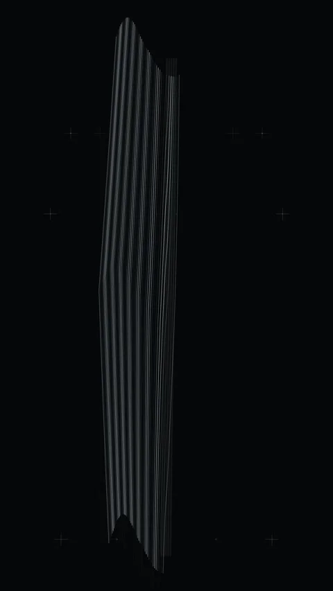 Abstract Light Waveform Pattern on Black Background - Futuristic Digital Art Stock Footage 347698305