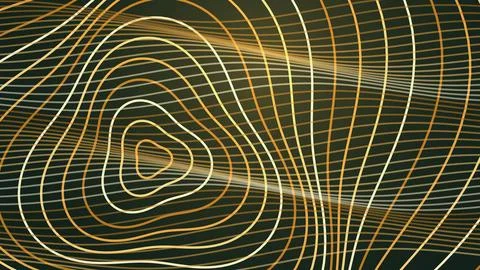 Abstract light waves and lines on a dark background Stock Illustration