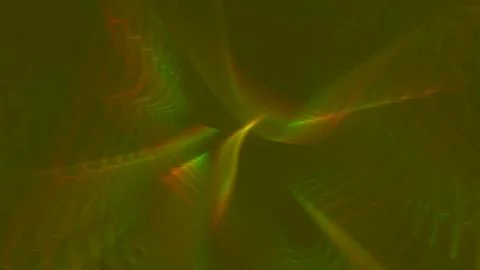 Abstract Light Waves Background with Green Red and Yellow Neon Colors Stock Illustration